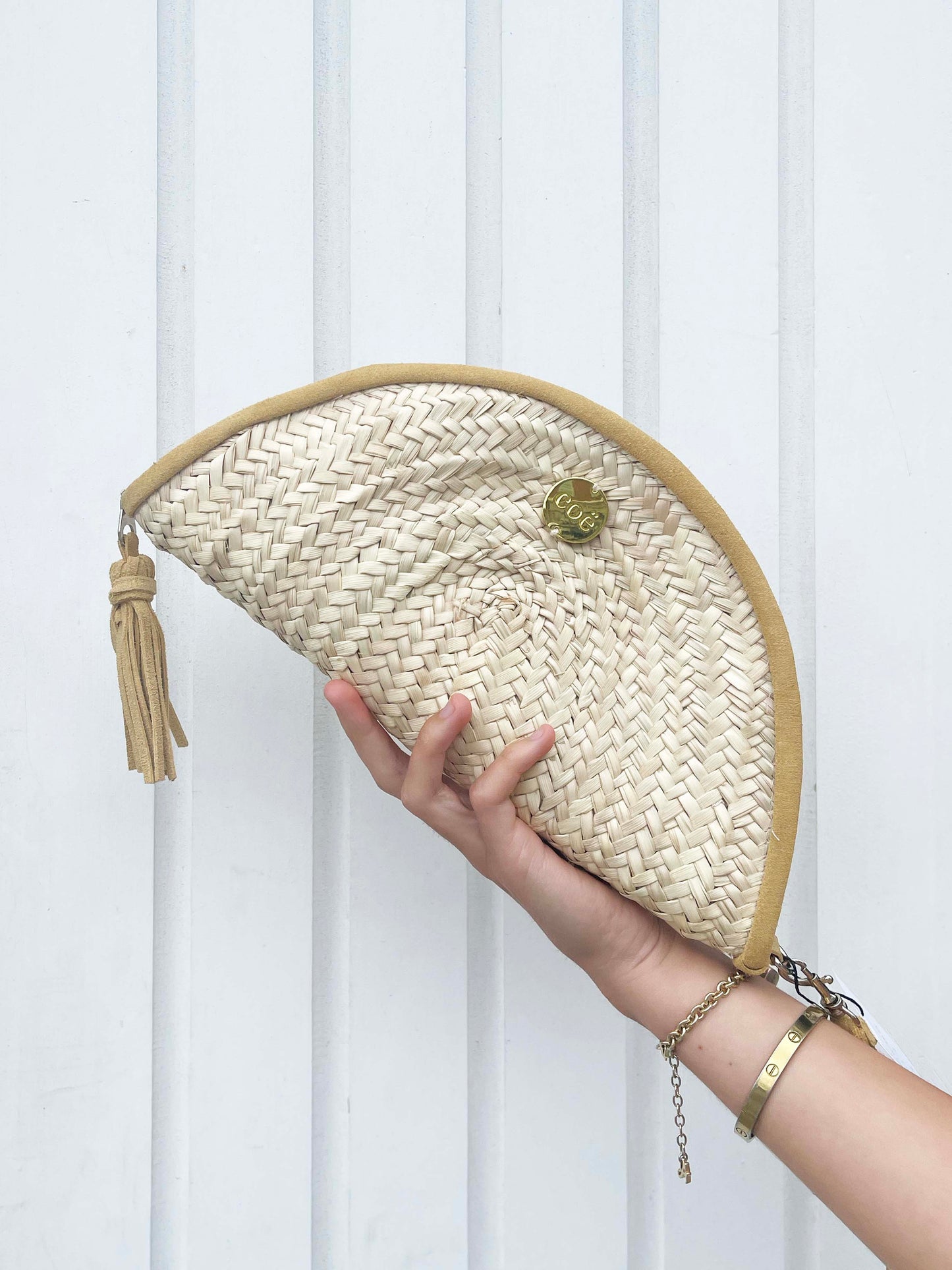 Luna Clutch Straw Bag - Ivory