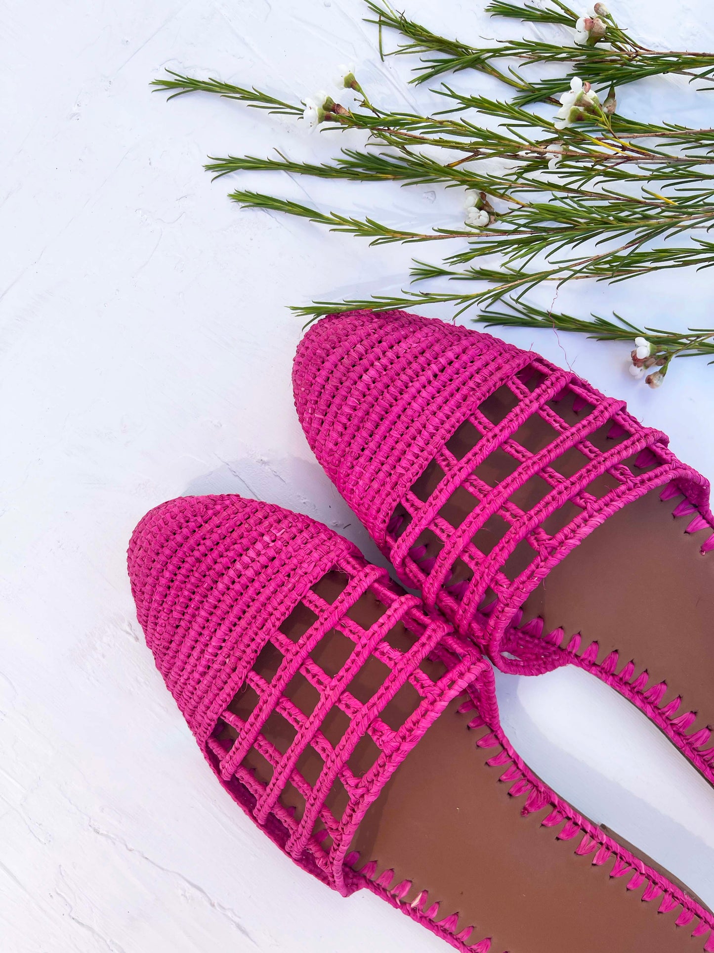 Zya Raffia Mules