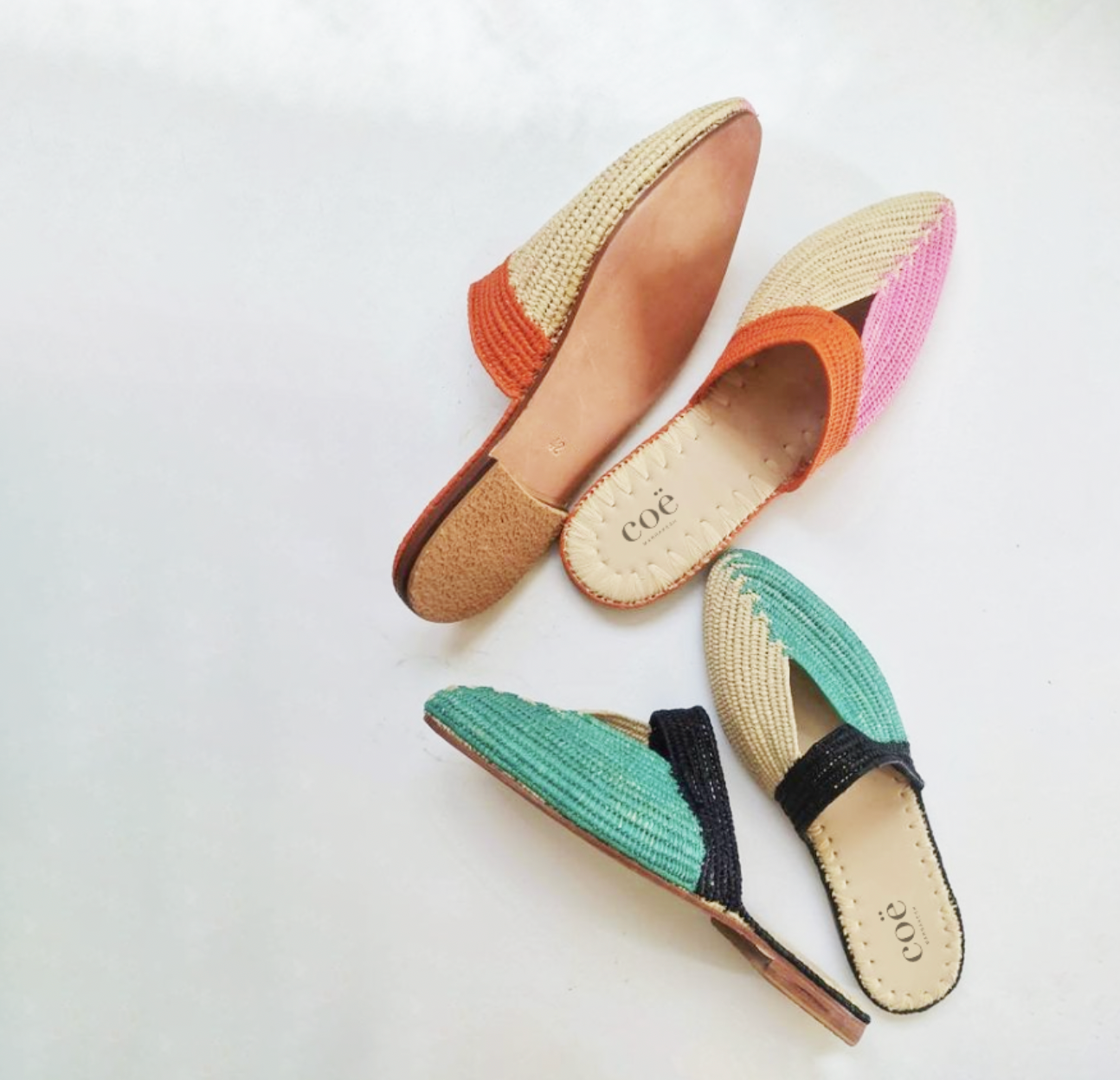 Yas Raffia Mules - Multi